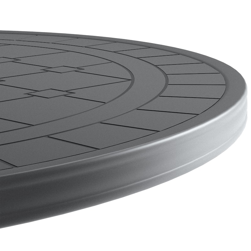 39.37-inch Cast Aluminum Patio Dining Round Table