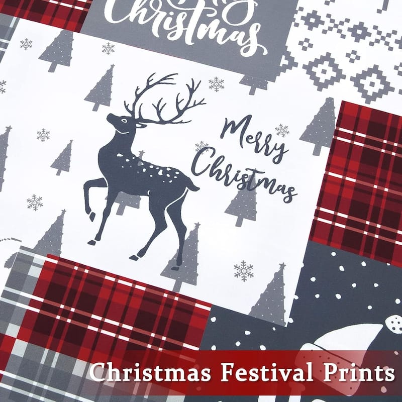 Christmas Plaid Duvet Cover and Pillow Shams Set, Bedding Set