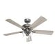 preview thumbnail 5 of 22, Hunter 52" Crestfield Ceiling Fan w/ LED Light Kit, Pull Chain - Farmhouse, Transitional - EASY INSTALLATION!