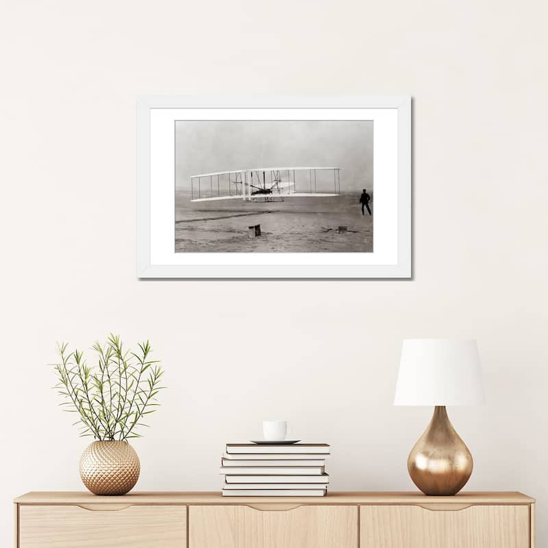 iCanvas "1903 Wright Brothers' Plane Taking Off At Kitty Hawk North Carolina USA" by Vintage Images