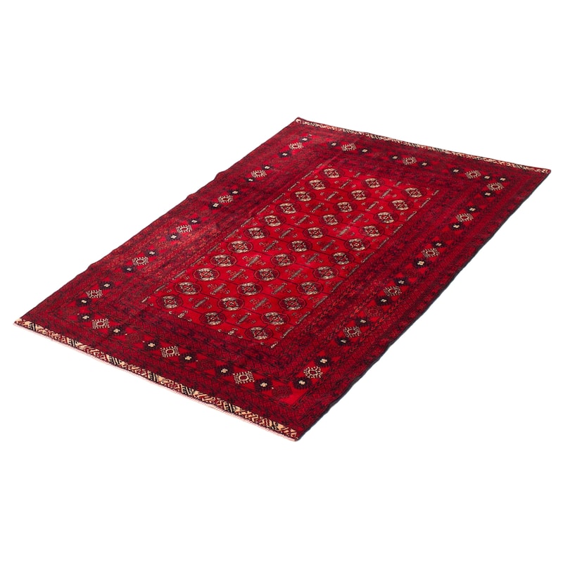 Teimani Red Rug 3'11" x 5'11" - 3'11 x 5'11