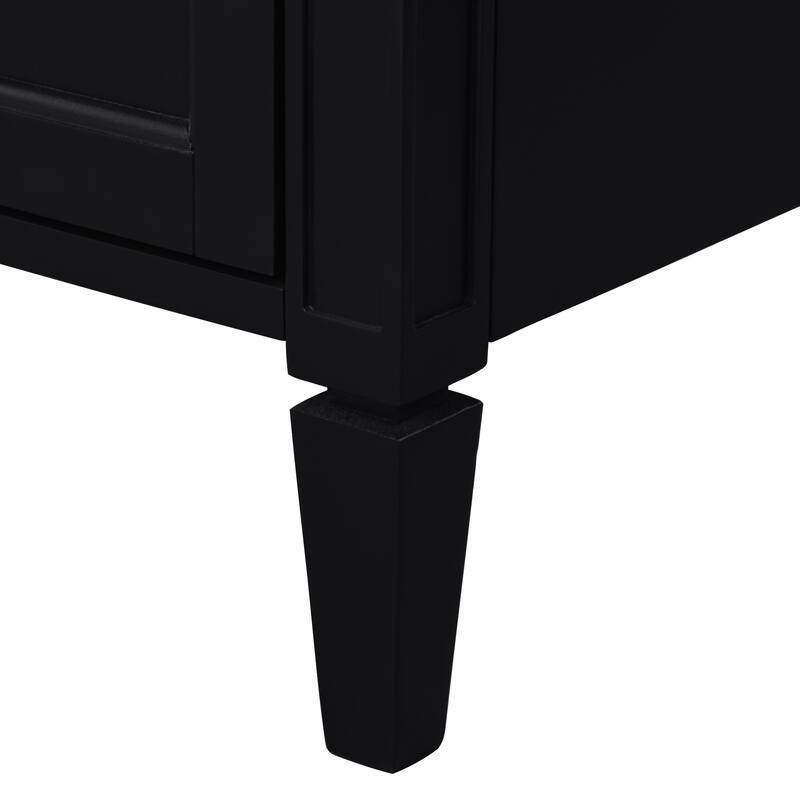 30" Bathroom Vanity with Ceramic Sink - Solid Wood Frame with 3 Drawers, Modern Bathroom Storage Cabinet