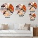 preview thumbnail 4 of 8, Designart 'Surrealistic trees with red sun' Oversized Modern Wall CLock
