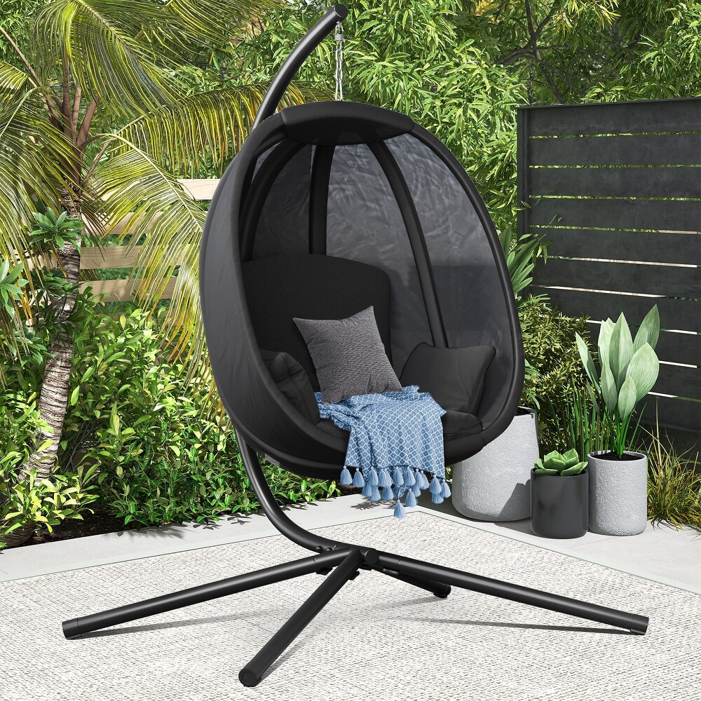 Hanging chair on porch best sale