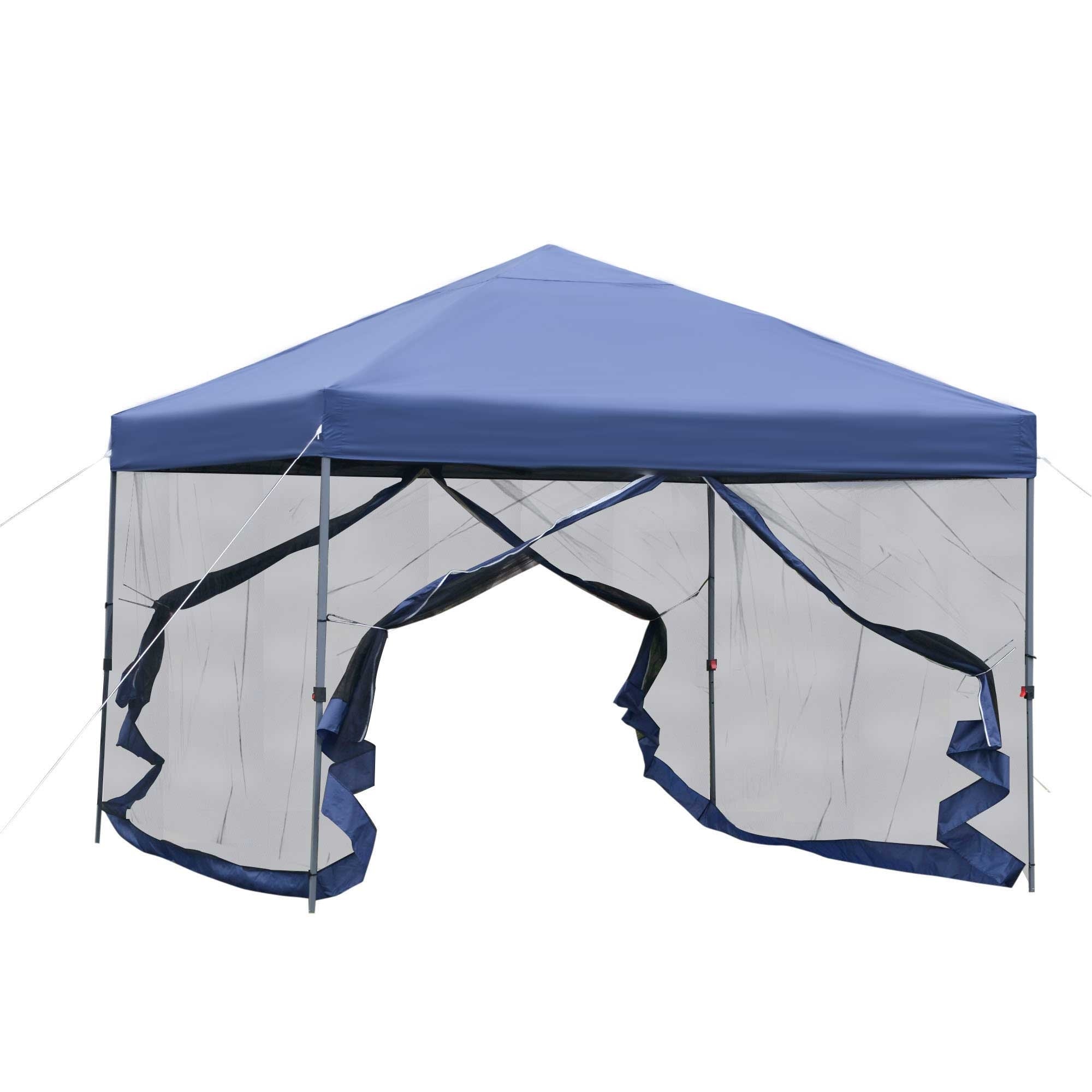 Outsunny 10' X 10' Pop Up Canopy, Foldable Canopy Tent With