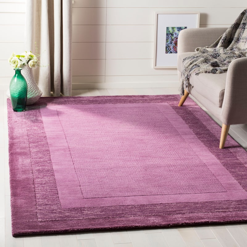 SAFAVIEH Handmade Impressions Nazmie Modern Wool Rug - 5' x 8' - Fuchsia/Purple