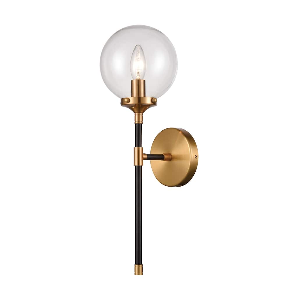 Boudreaux Metal and Glass Orb Sconce