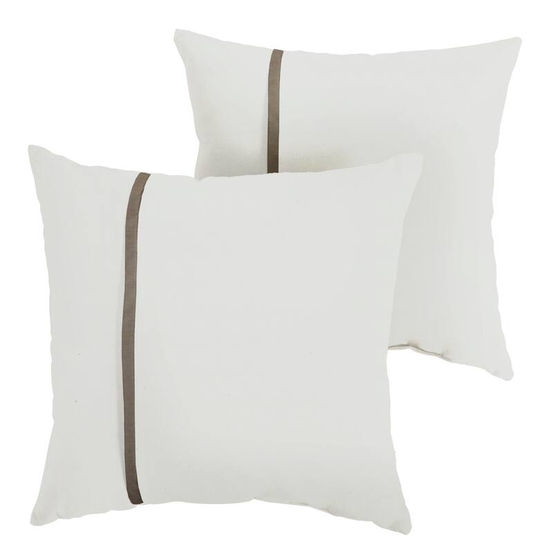 Sorra Home Sunbrella Outdoor Single Petite Flange Pillow Set of 2