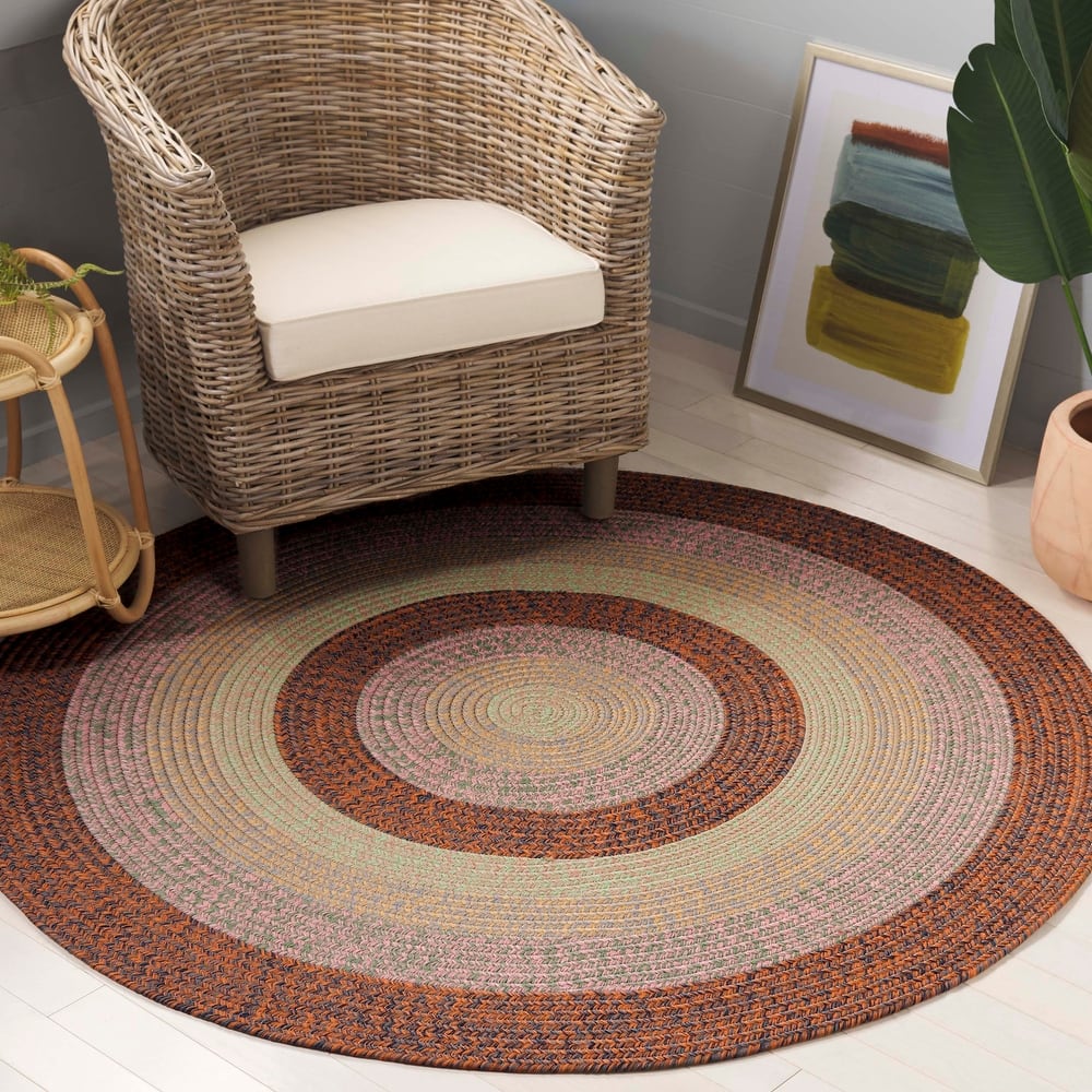 SAFAVIEH Handmade Braided Rosete Indoor/Outdoor Machine Washable Rug