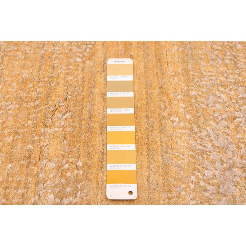 ECARPETGALLERY Hand Loomed Elysian Gold Rug - 8'1 x 9'10