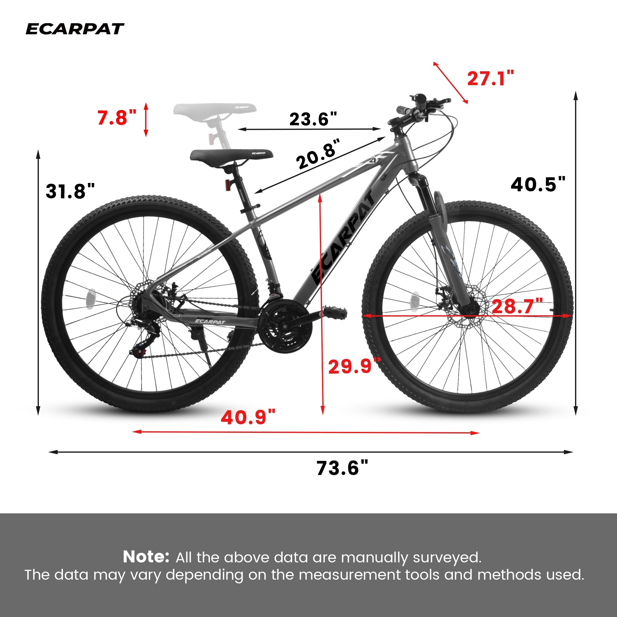 A29367 29 Inch Mountain Bike 21 Speed, Suspension Fork, Aluminum