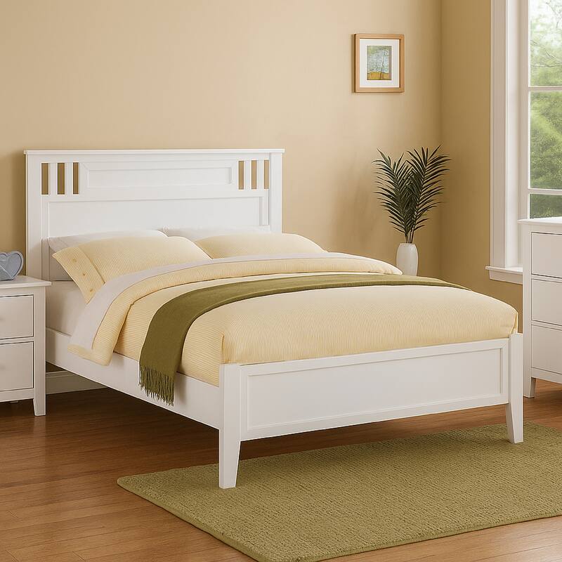 MarvellousTwin Bed Wooden Finish , White