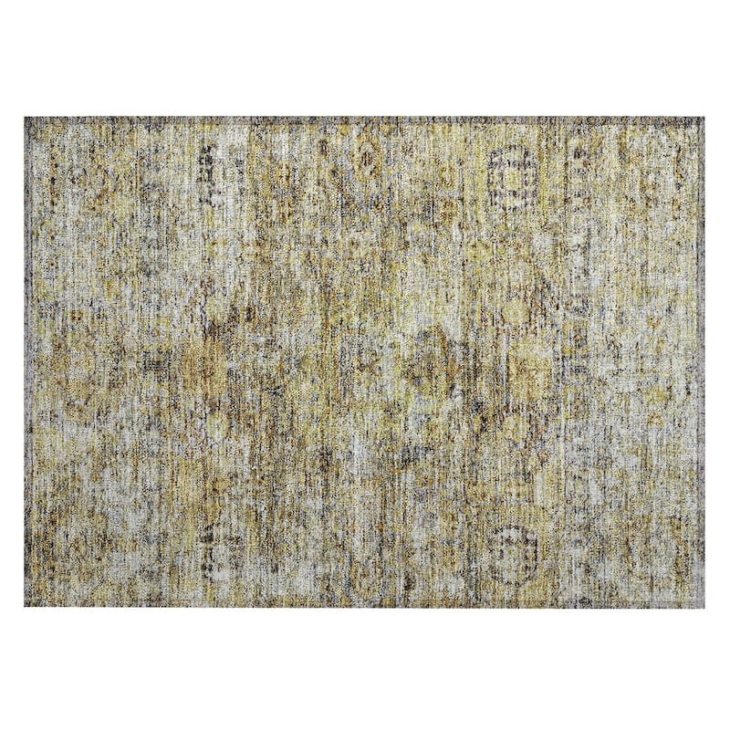 Machine Washable Indoor/ Outdoor Vintage Traditional Chantille Rug