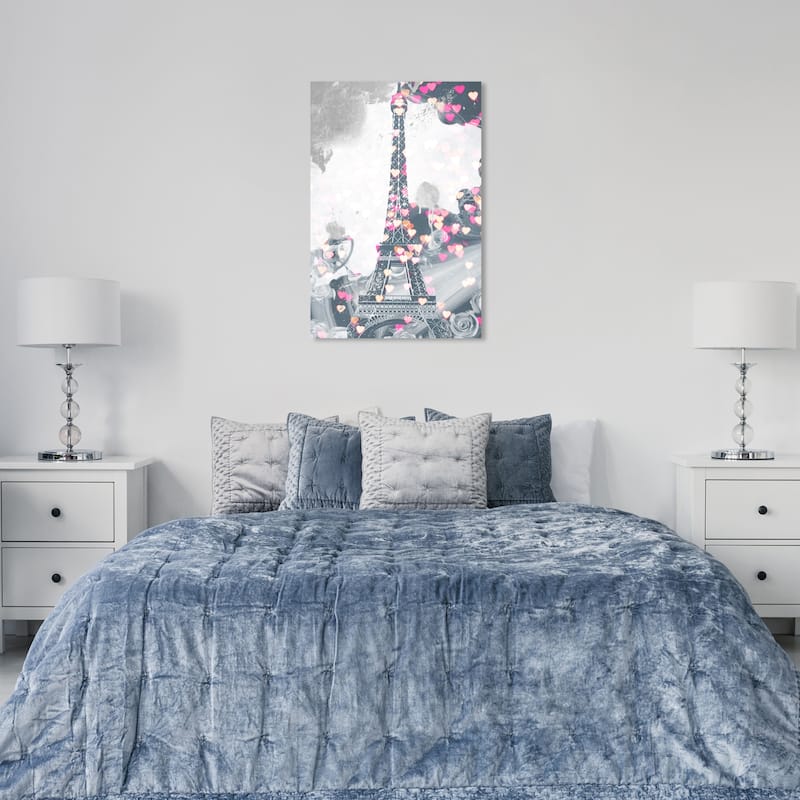 Wynwood Studio Canvas Fashion and Glam With Love Gray and Modern & Contemporary Wall Art Canvas Print - 36 x 24