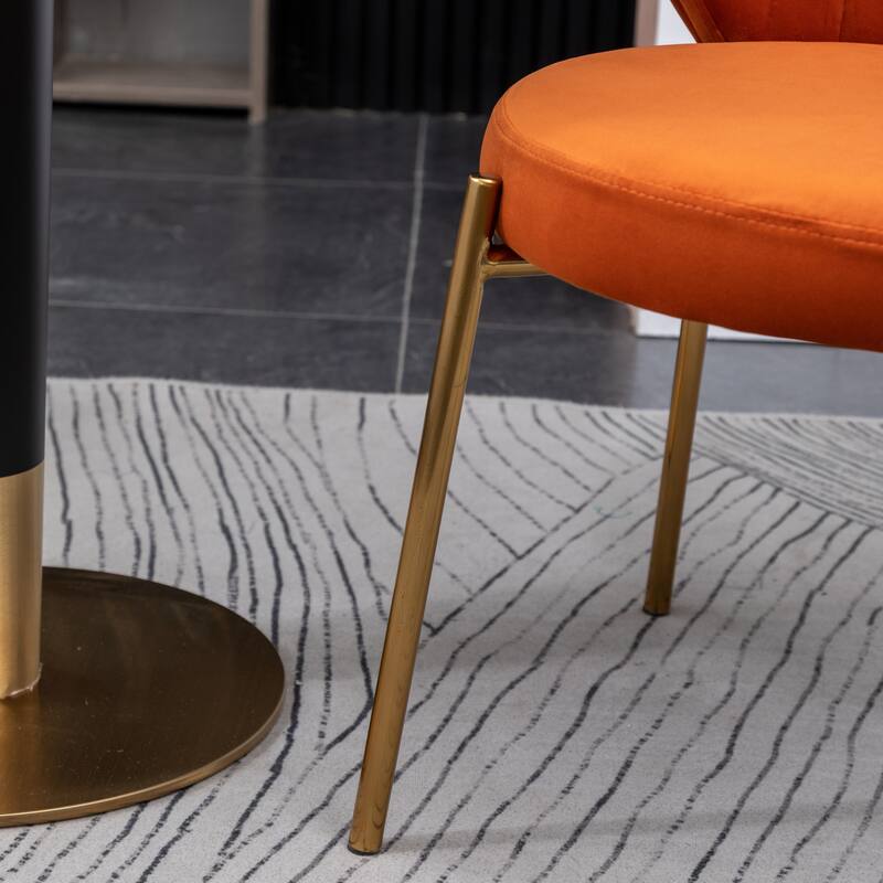 Roundhill Furniture Amoa Contemporary Velvet Upholstery Dining Chair