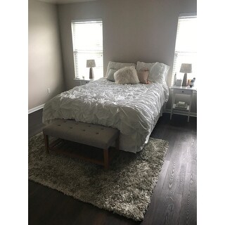 Porch & Den Roswell Multicolor Tufted Fabric Bench