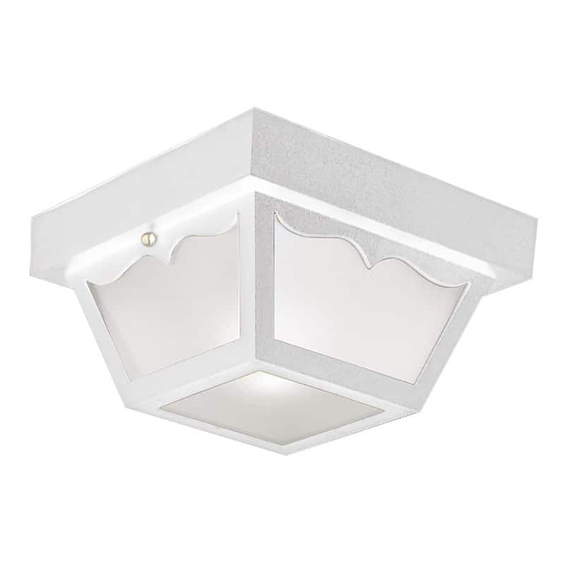 Design House Traditional 2-Light Outdoor/Indoor Ceiling Light - White