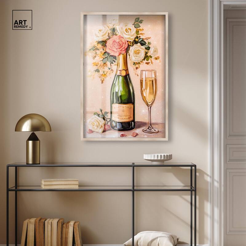 Blooming Champagne Vase Shadowbox by Art Remedy