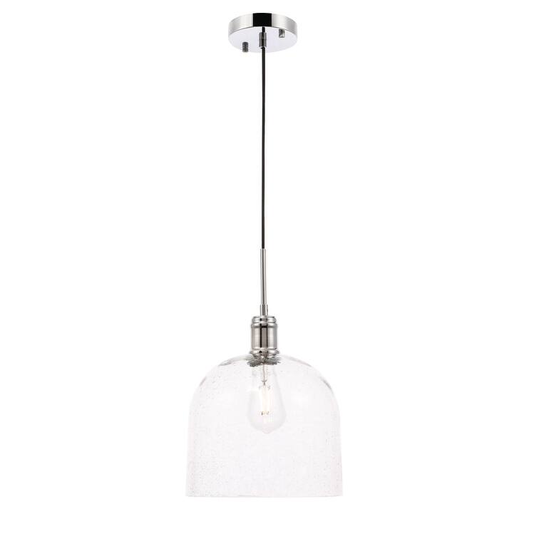 Candie 10-Inch 1-Light Clear Glass Pendant