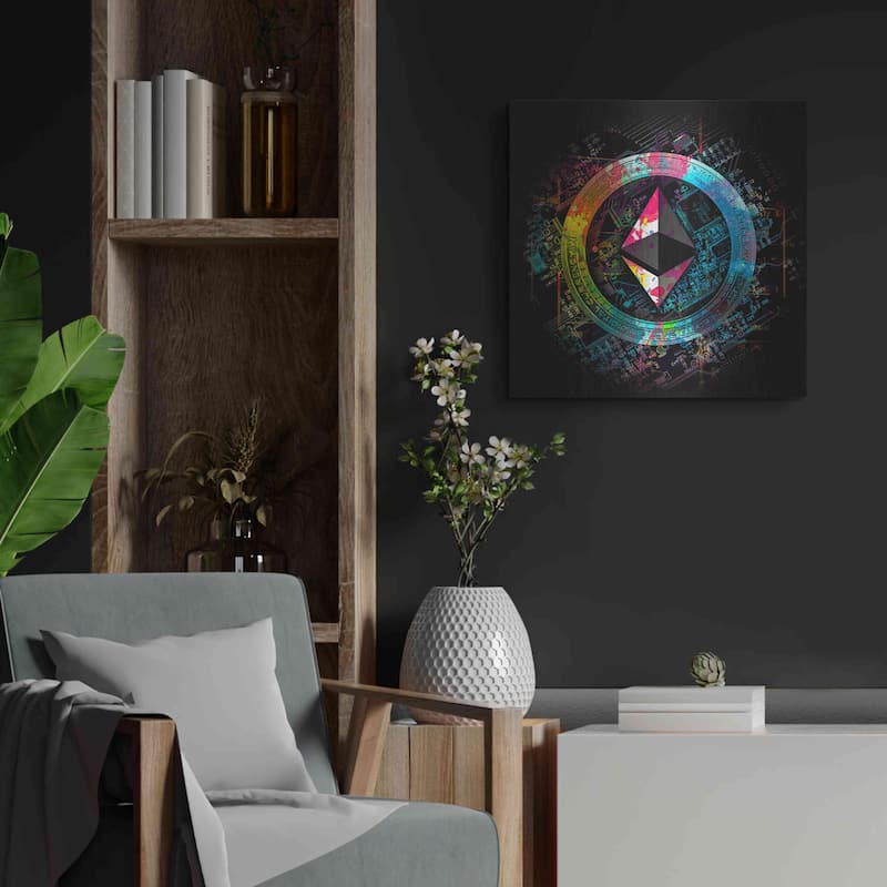 Luxe Metal Art 'Ethereum Crypto Power' by Epic Portfolio Metal Wall Art