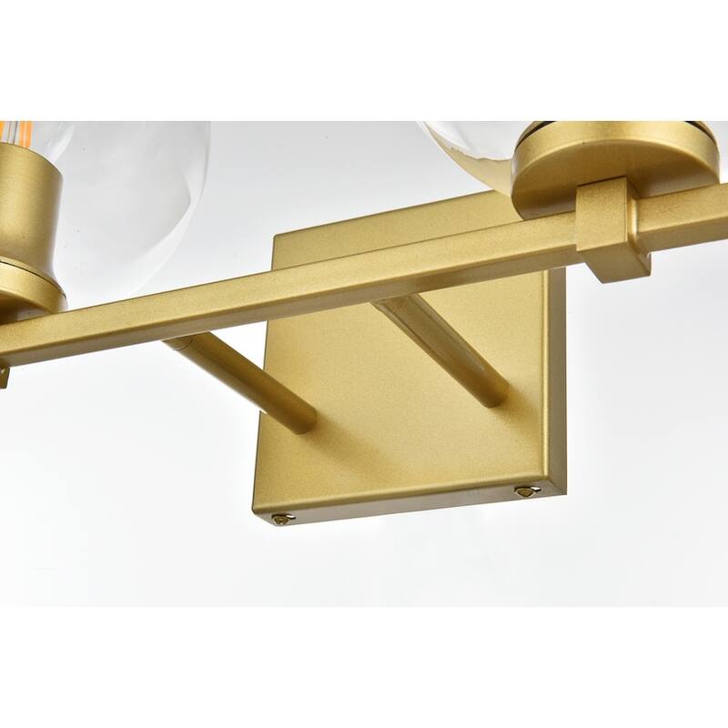 Julian 1 Light Black and Clear Bath Sconce