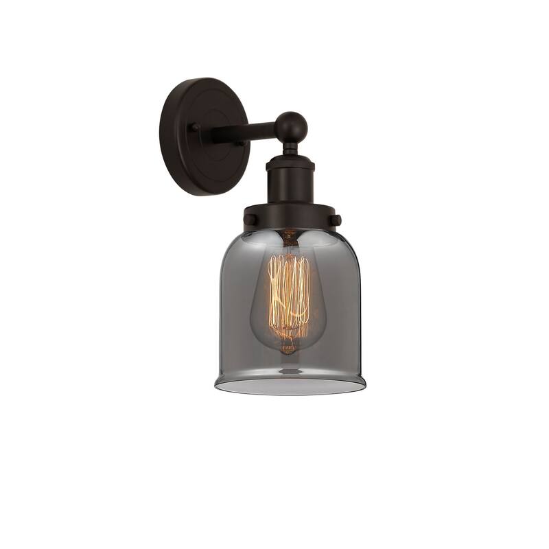 Innovations Lighting 616-1W-10-7 Bell Sconce Bell 10" Tall Wall Sconce - Oil Rubbed Bronze / Plated Smoke