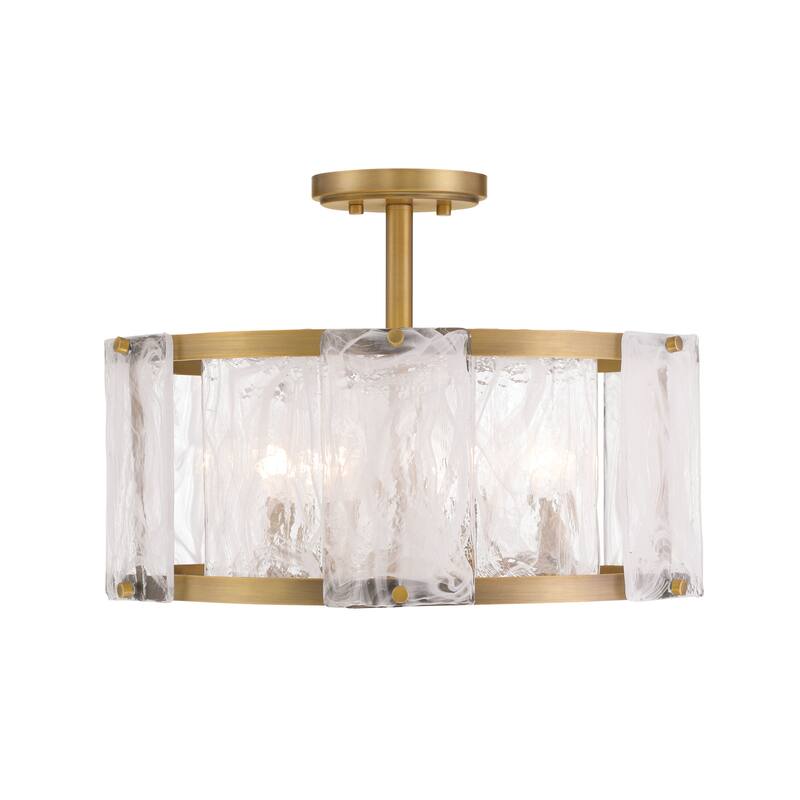 Minka Lavery 3635 Veil 4 Light 18" Wide Semi-Flush Drum Ceiling