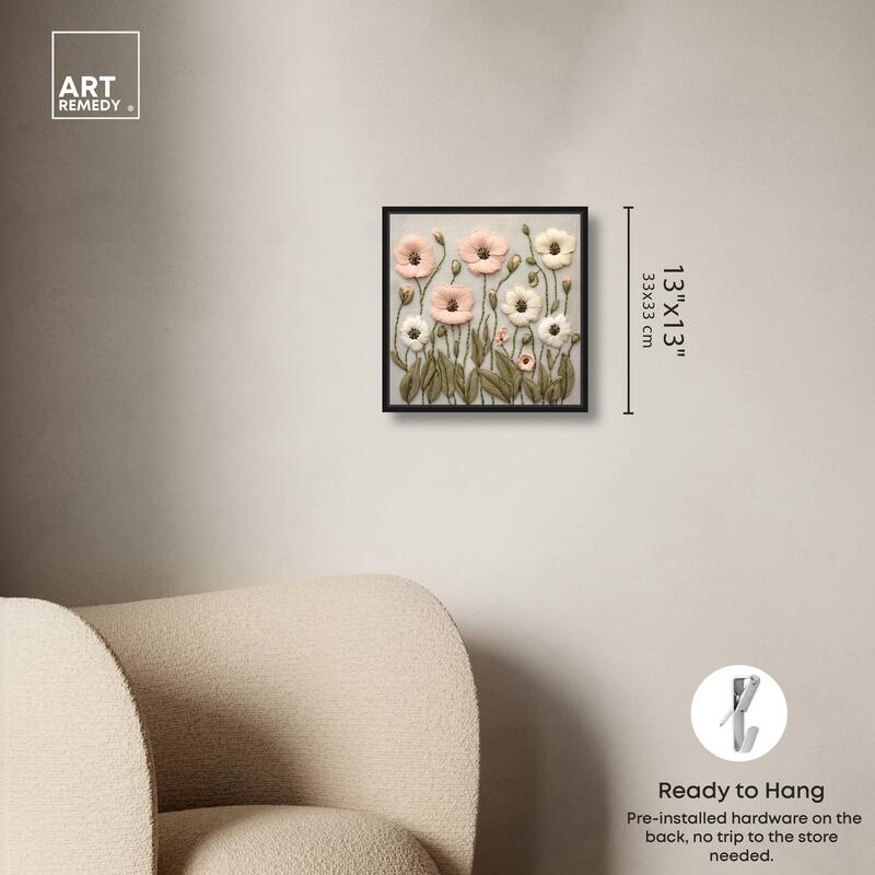 Stitched Serenity I Canvas by Art Remedy