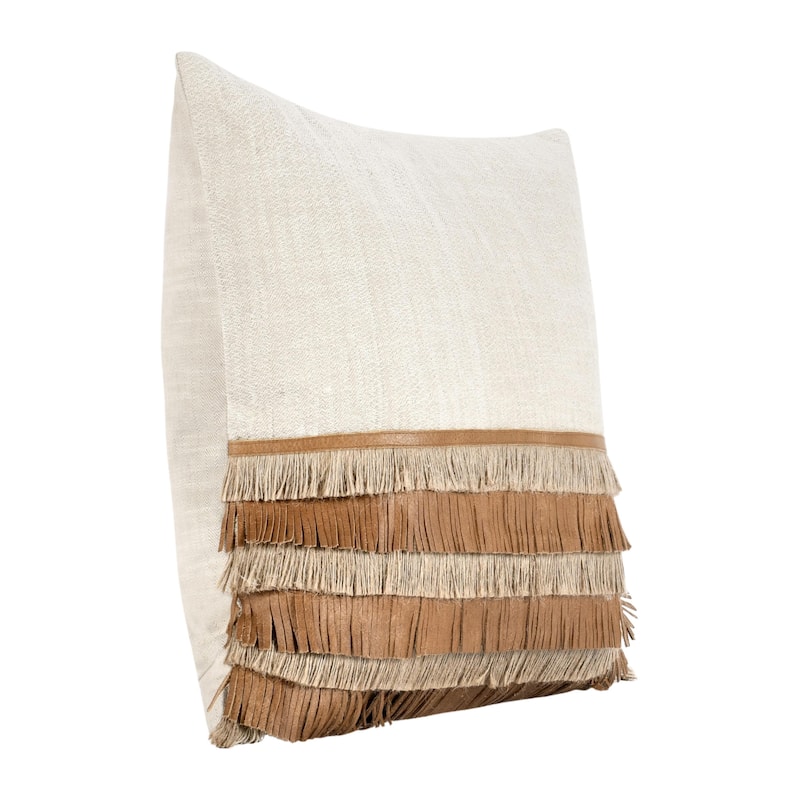 Villa by Classic Home Casa 20" Chestnut Cotton Throw Pillow