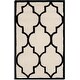preview thumbnail 95 of 131, SAFAVIEH Handmade Cambridge Maybell Moroccan Trellis Wool Rug 2'6" x 4' - Ivory/Black