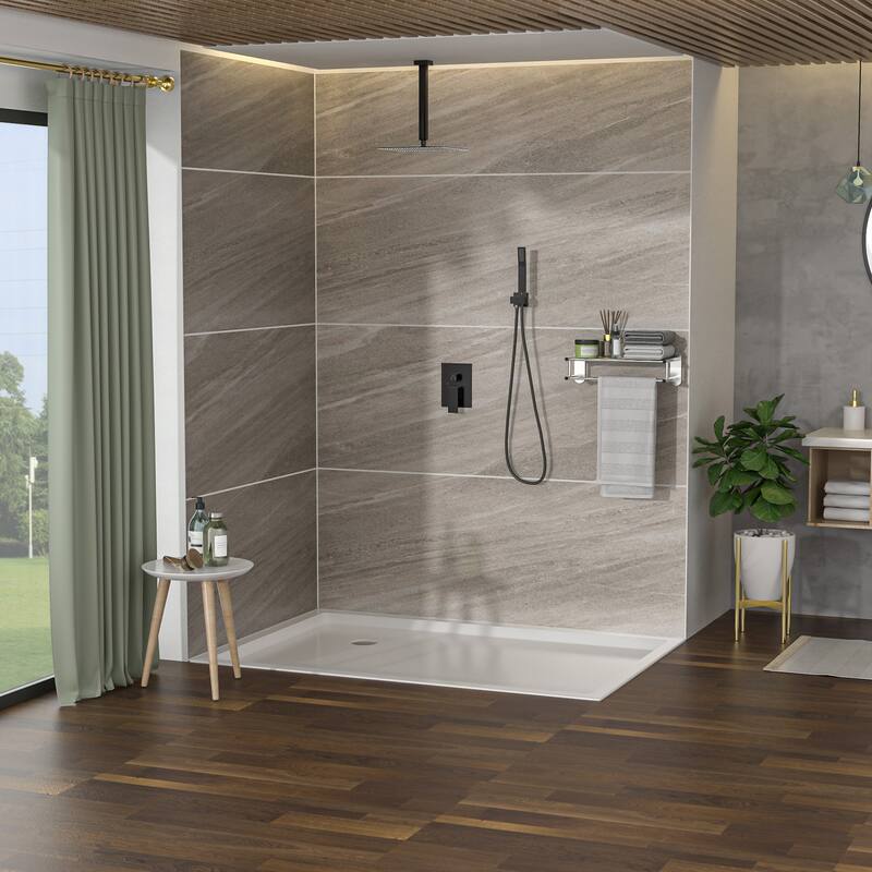 10 inch Square Shower Set, Dual Shower Heads - Oil-Rubbed Bronze