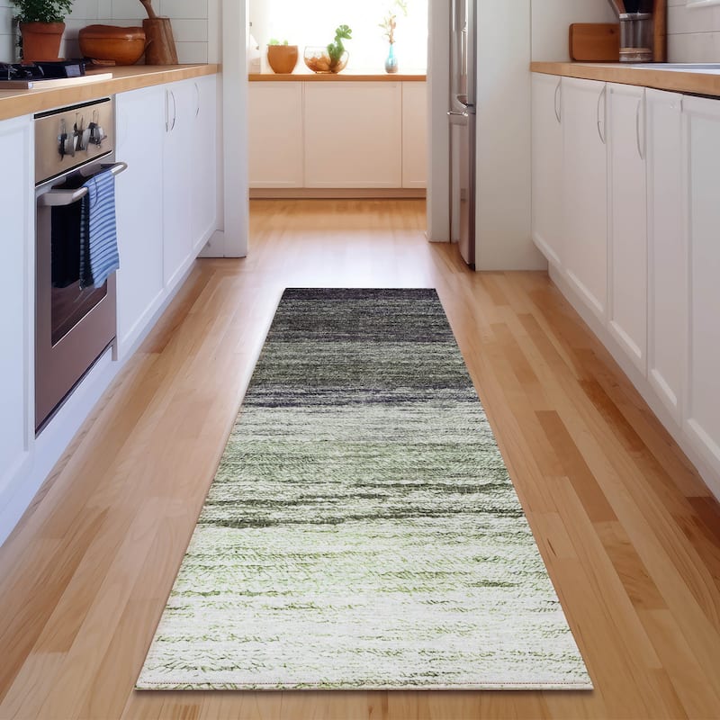 Premium Washable Super Soft Chunky Ombre Mayfield Rug - Green - 2' 3" x 7' 6"