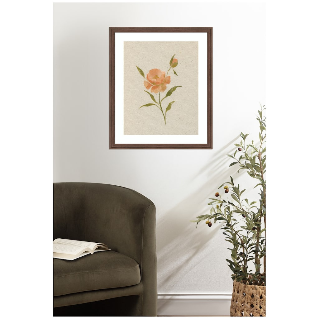 Kate and Laurel AQ Simple Bloom No 7 by Annie Quigley Framed Wall Art Print