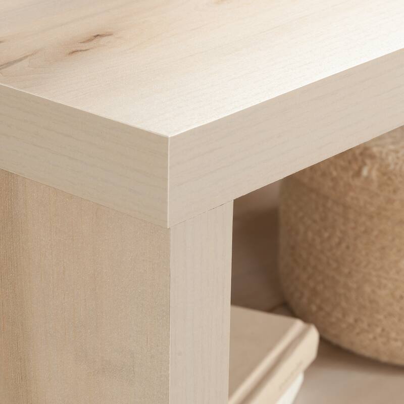 Wood Mid-Century Modern Nightstand with 1 Drawer and Open Shelf, Brown