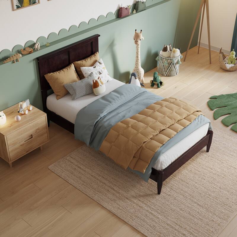Charlotte Solid Wood Low Profile Platform Bed