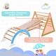 preview thumbnail 3 of 6, Versatile Wooden Climbing Triangle with Ramp and Arch Rocker - 39.3"L x 31.3"W x 31.9"H