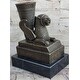 preview thumbnail 3 of 8, Persian Persepolis Griffon Dragon Bird Candle Holder Bronze Bookend Sculpture Statue Decor
