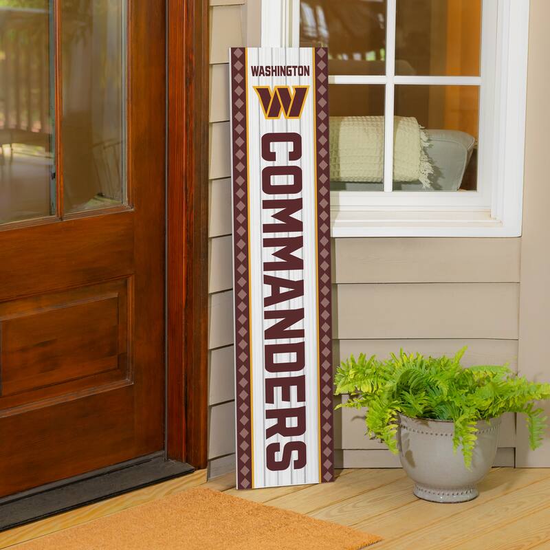 47" Double Sided Seasonal Porch Leaner, Washington Commanders - 47" x 11.25"