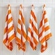preview thumbnail 39 of 41, Linery & Co. Oversized Cotton Cabana Beach Towel, 4 Pack - 35" x 70" 4 Pack- 35" x 70" - Orange