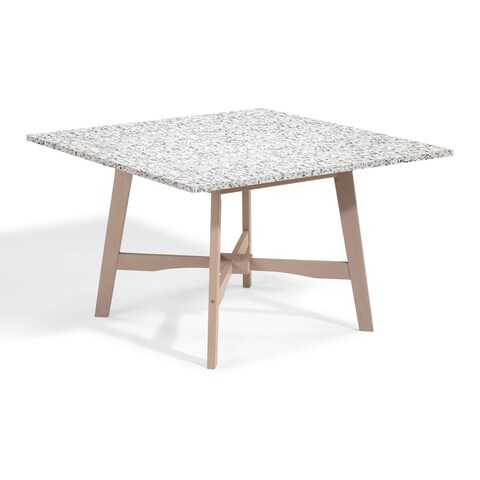 Oxford Garden Wexford 48-inch Lite-Core Granite Ash Dining Table with Grigio Shorea