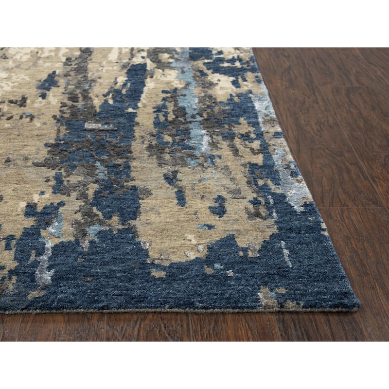 Alora Decor Noble Abstract Hand-knotted Wool Blend Rug