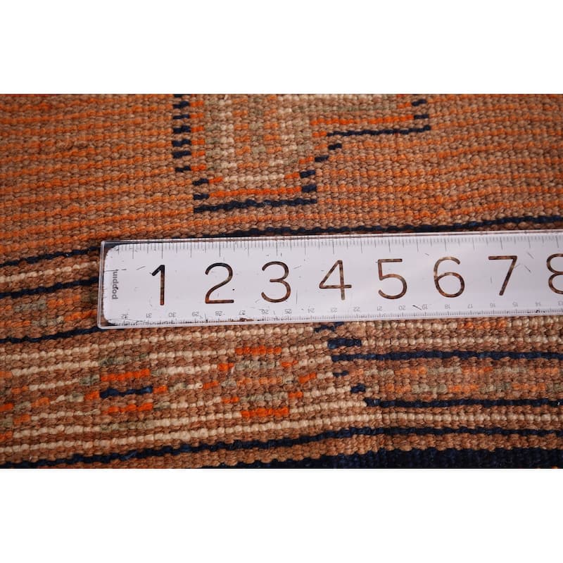 Handmade Transitional Oushak Turkish Vintage Runner Rug - 3'8"x 12'4"