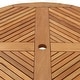 preview thumbnail 5 of 5, Sunnydaze Meranti Wood Outdoor Patio Dining Table with Teak Oil Finish - 42-Inch