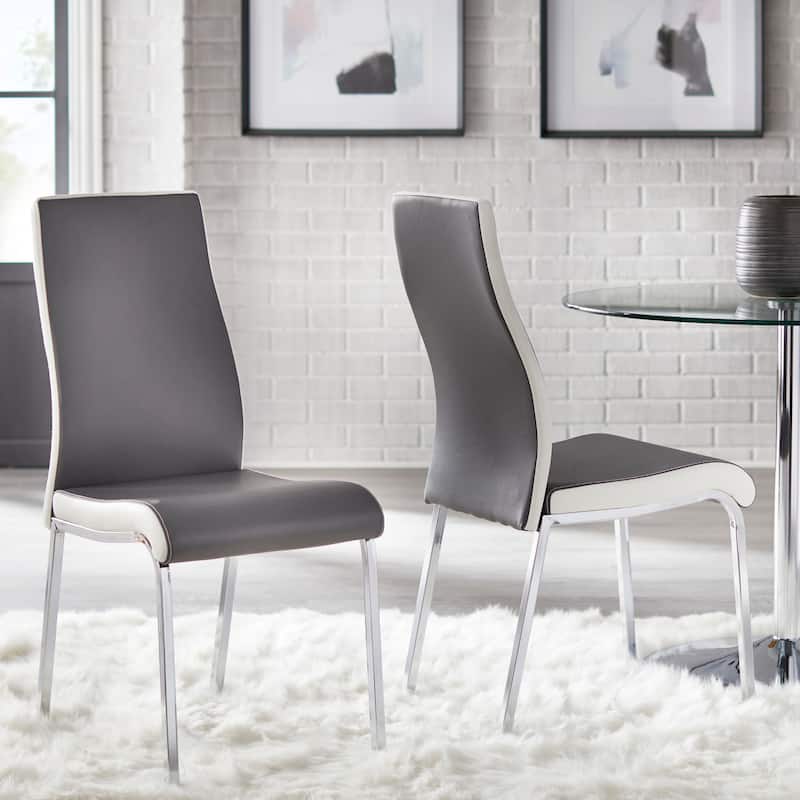 Simple Living Nora Dining Chairs (Set of 2) - Grey/White