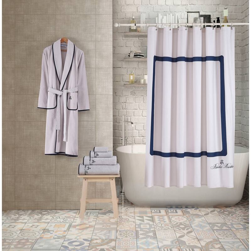 Brooks Brothers Contrast Frame Shower Curtain
