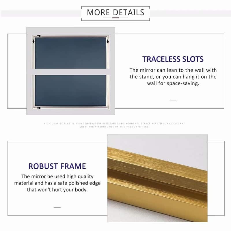 Dovelina Modern Full Length Floor Mirror - Freestanding Vanity Mirror for Bathroom or Living Space