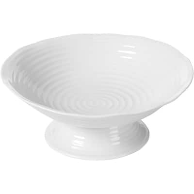 Portmeirion Sophie Conran White Footed Comport - 9 inch