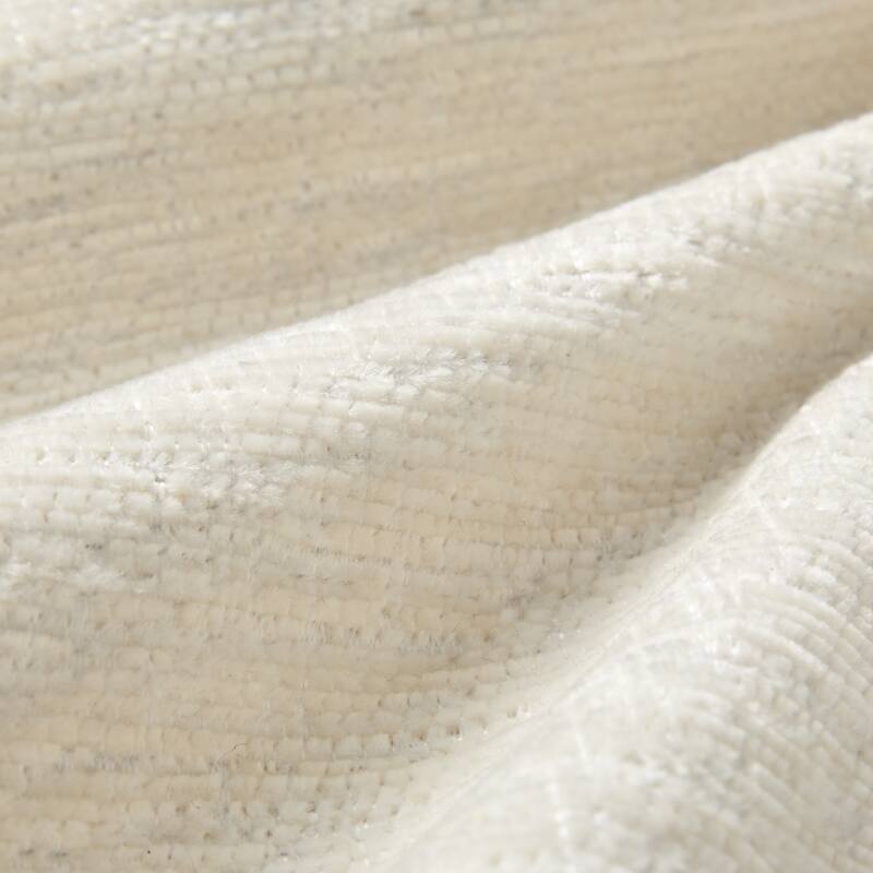 Tufted Chenille Sectional Sofa with Pull-out Bed, Flip-up Table Panel, Reading Lamp, Charging Ports, Storage Ottoman, 6 Pillows