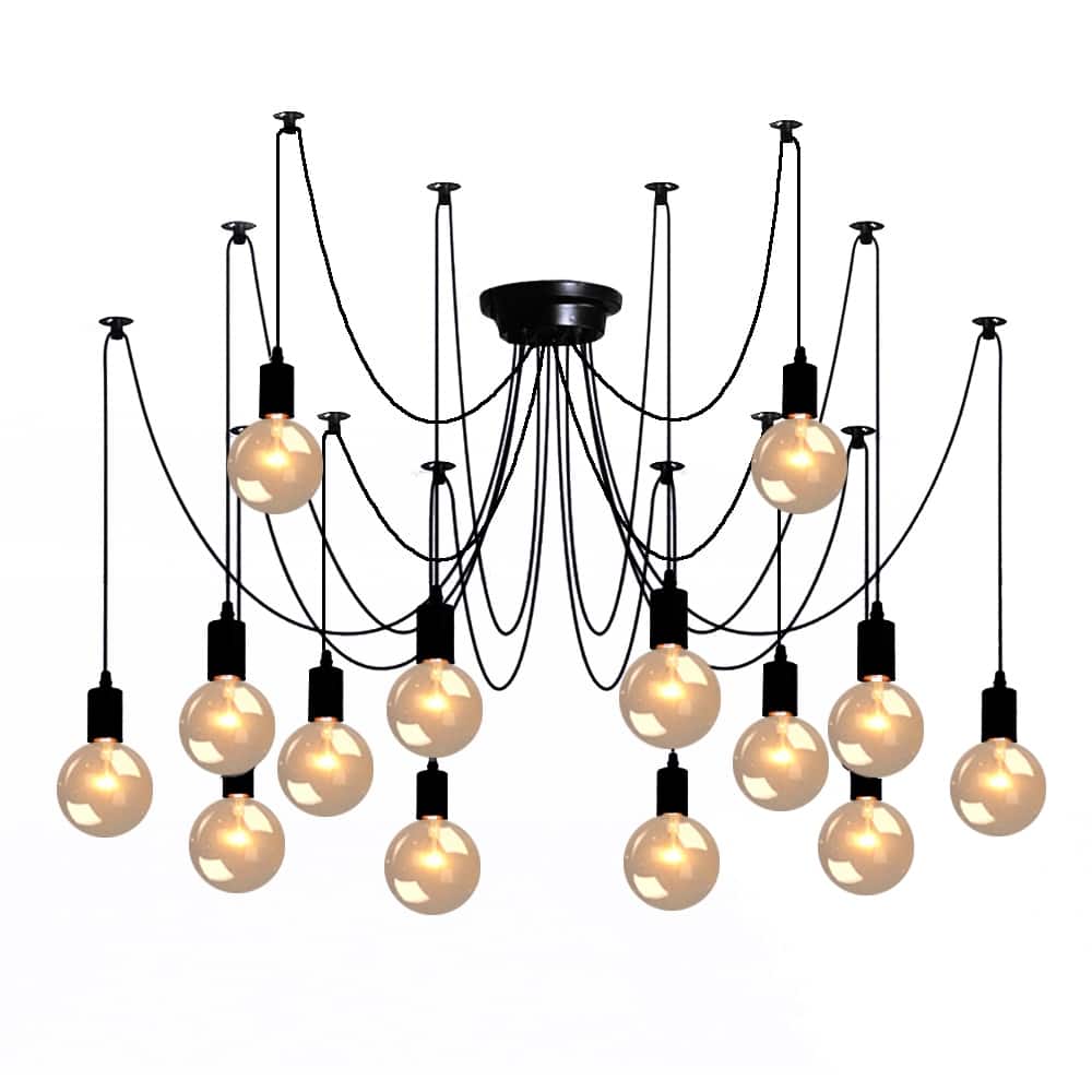 Cusp Barn Antique Classic Adjustable Ceiling Spider Lamp Retro Chandelier Pendant Light for Dining Room