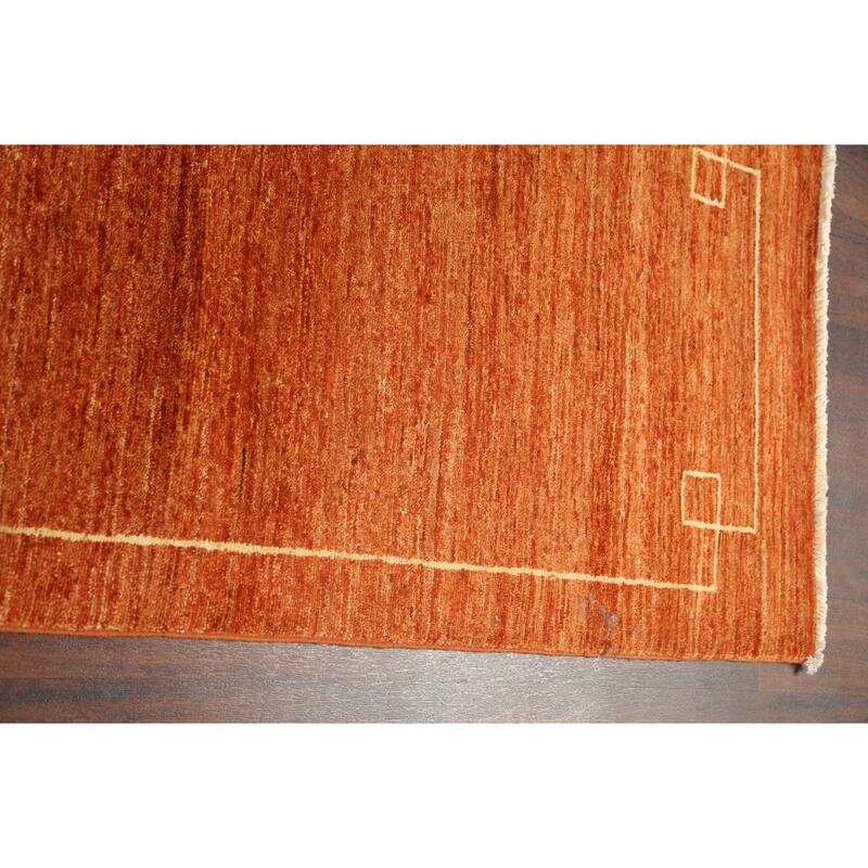 Contemporary Oriental Gabbeh Kashkoli Runner Rug Handmade Wool Carpet - 2'7" x 10'4"